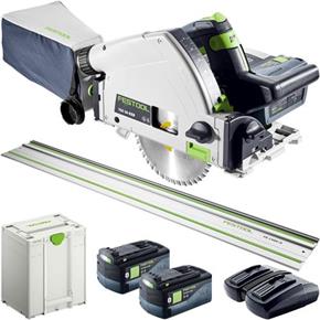 Festool TSC55K 18V Fast-cut Plunge Saw (2x 5Ah, Rail)