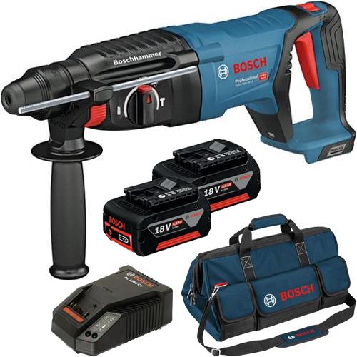 Bosch GBH18V-26D 18V Brushless D-Handle SDS Drill (2x 5Ah, Bag)