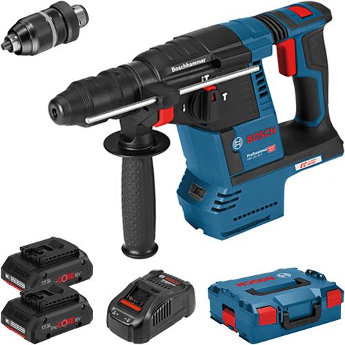 Bosch GBH 18V 26 F 18V 2.6J Brushless SDS Drill 2x 4Ah ProCore