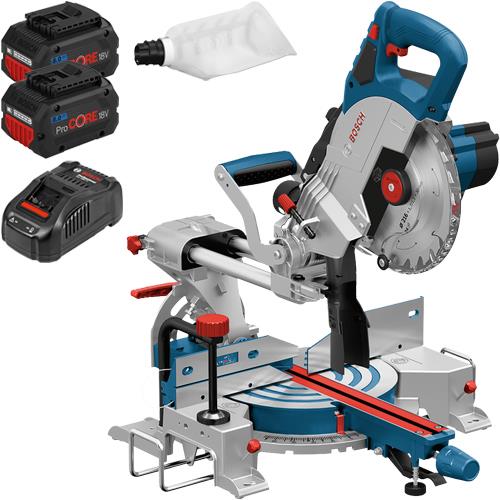 Bosch GCM18V-216 18V BITURBO Mitre Saw (2x 8Ah ProCore)