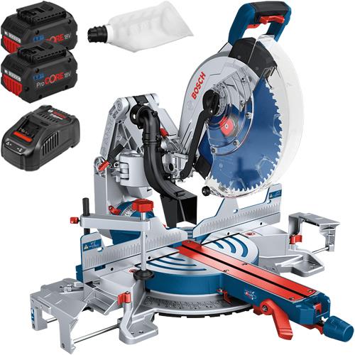 Bosch GCM18V-305GDC 18V BITURBO Mitre Saw (2x 8Ah ProCore)