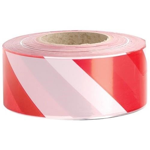 SelfAdhesive Red/White Hazard Tape 50mm x 30m
