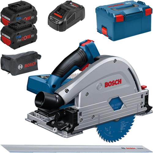 Bosch GKT 18V-52 GC 18V BITURBO Plunge Saw + Rail (2x 8Ah ProCore)