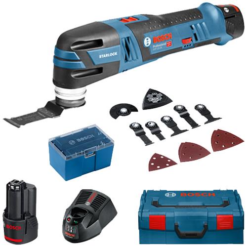 Bosch GOP12V-28 Brushless Multi-Tool Kit (2x 2.5Ah, 12 Accs, L-Boxx)