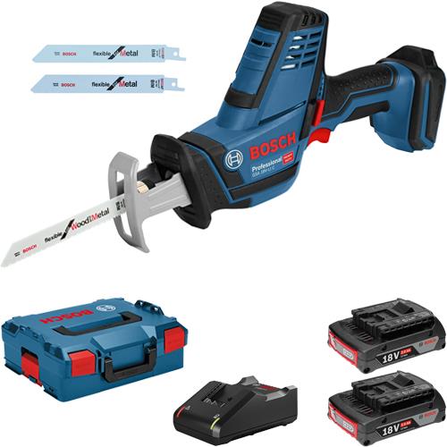 Bosch GSA 18V-Li C 18V Compact Sabre Saw (2x 2Ah)