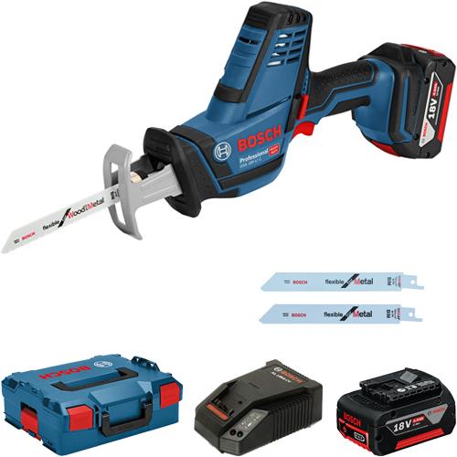 Bosch GSA 18V-Li C 18V Compact Sabre Saw (2x 4Ah)