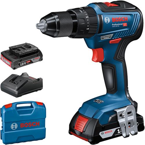 Bosch GSB 18V-55 18V Brushless Combi Drill (2x 2Ah)