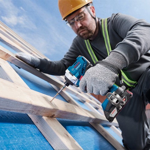 Bosch GSB18V-25 Combi Drill & GDR18V-215 Impact Driver (2x 2Ah)