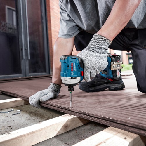Bosch GSB18V-25 Combi Drill & GDR18V-215 Impact Driver (2x 2Ah)