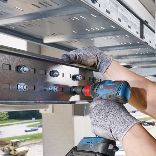 Bosch 18V GSB18V-55 Combi Drill & GDX18V-200 Impact Gun (2x 2Ah)