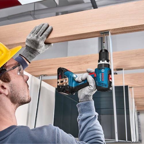 Bosch GSB18V-65 Combi Drill & GDX18V-285 Impact Gun (2x 4Ah)