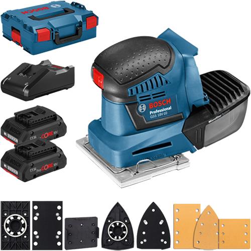 Bosch GSS18V-10 18V Palm Sander (2x 4Ah ProCore)