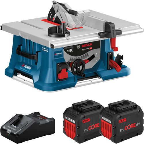 Bosch GTS 18V 216 Professional 18V BITURBO Table Saw 2x 12Ah ProCore