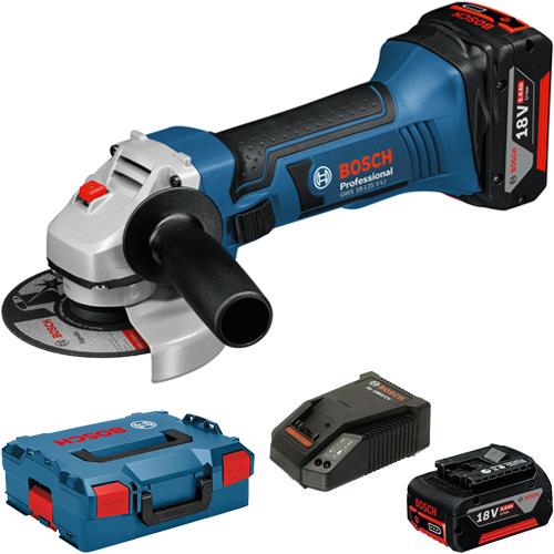 Bosch GWS18-125VLi 18V Angle Grinder (2x 5Ah)