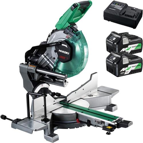 Hikoki C3610DRA 36V 255mm Dual-bevel Mitre Saw (2x 2.5Ah MultiVolt)