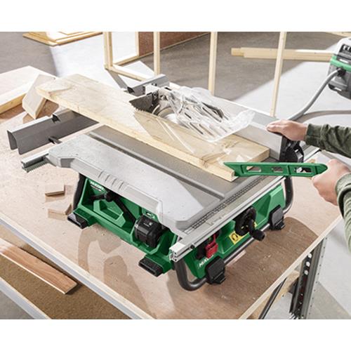 Hikoki C3610DRJ 36V 254mm Table Saw (2x 2.5Ah MultiVolt, Leg Stand)