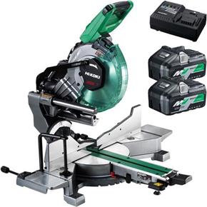 Hikoki C3610DRA 36V 255mm Dual-bevel Mitre Saw (2x 4Ah MultiVolt)