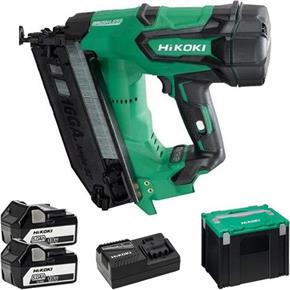 Hikoki NT1865DMB 18V Brushless Angled Finish Nailer (2x 5Ah)
