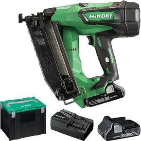 Hikoki NT1865DMB 18V Brushless Angled Finish Nailer (2x 3Ah)
