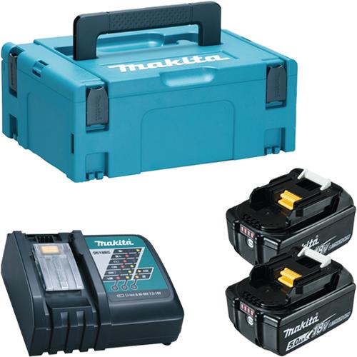 PACK ENERGIE Makita 2 batteries 5Ah + 1 chargeur double - 197626-8C1