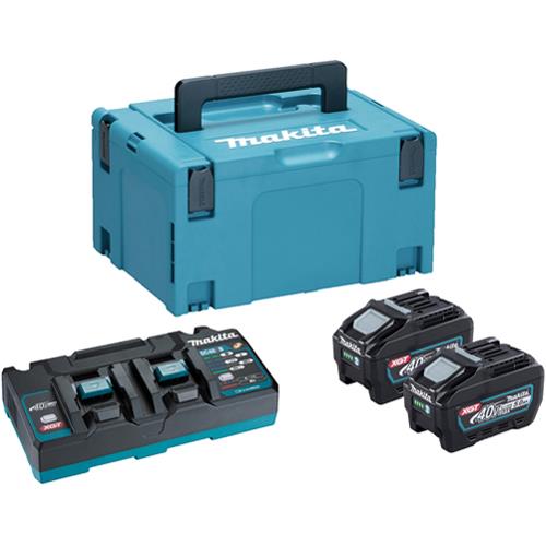 Makita XGT Power Source Kit (2x 40V 5Ah, DC40RB, MakPac 3)