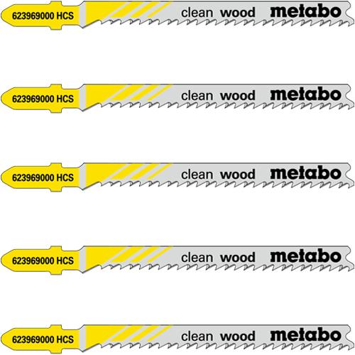 Metabo 74mm Clean Wood Jigsaw Blades (5pk)