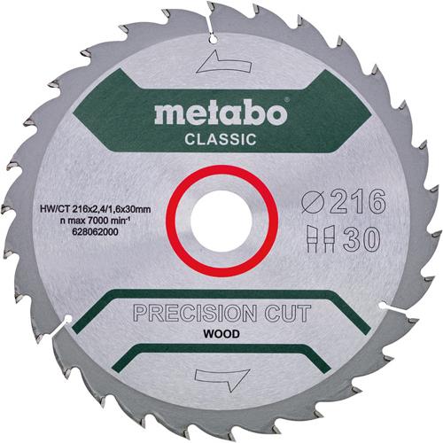 Metabo 'Precision Wood' Circular Saw Blade 216mm x 30mm x 30T