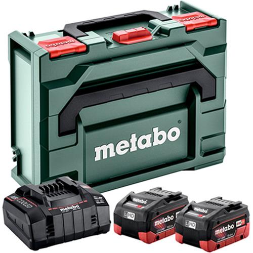 Metabo 18V 10Ah LiHD Battery Set with ASC 145 Fast Charger & MetaBox