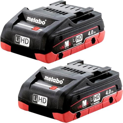 Metabo 18V 4Ah LiHD Battery Twin Pack