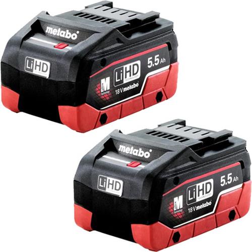 Metabo 18V 5.5Ah LiHD Battery Twin Pack