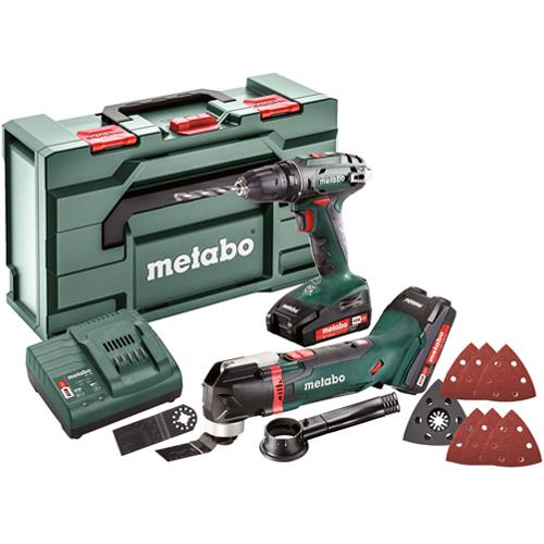 Metabo 18V BS18 Drill Driver & MT18LTX Multi-tool Set (2x 2Ah)