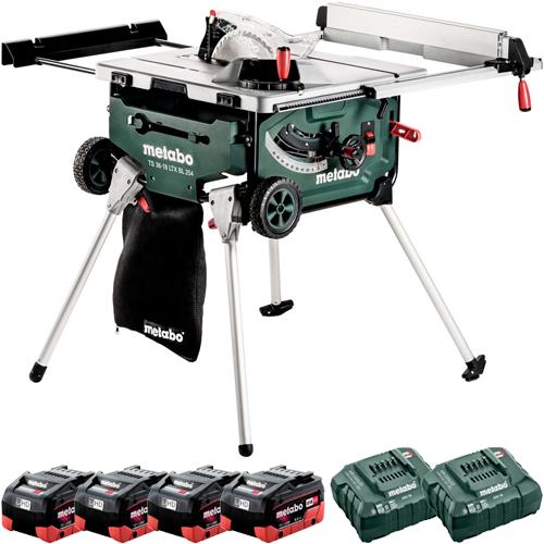 Metabo TS 36-18 LTX BL 254 18V Brushless Table Saw (4x 8Ah LiHD)