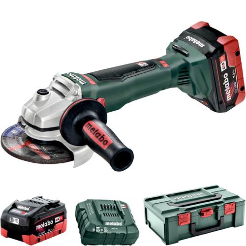 Metabo WB18LTXBL125 Quick 18V 125mm Angle Grinder (2x 8Ah LiHD)