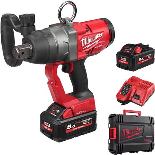 Milwaukee M18ONEFHIWF1 18V 1" 2033Nm HIGH OUTPUT Impact Wrench (2x 8Ah)