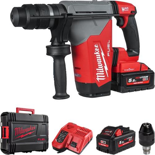 Milwaukee M18ONEFHPX 18V 32mm High-performance SDS Drill (2x 5.5Ah)