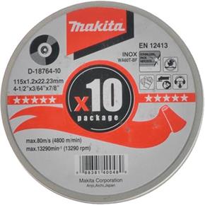Makita 115mm Thin INOX Cutting Discs (Tin of 10)