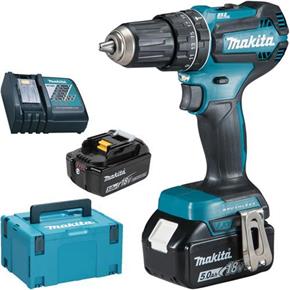 Makita DHP485RTJ 18V Brushless Combi Drill (2x 5Ah)