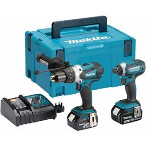 Makita DLX2145MJ 18V Combi Drill + Impact Driver Set (2x 4Ah)