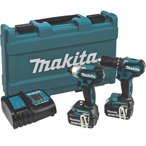 Makita DLX2221 18V Brushless Combi Drill &amp; Impact Driver Set (2x 5Ah)