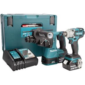 Makita DLX2268TJ 18V SDS Drill &amp; Impact Wrench Twin Pack (2x 5Ah)