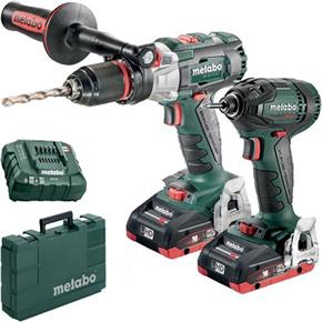 Metabo 18V Brushless Set: Combi Drill + Impact Driver (2x 4Ah LiHD)