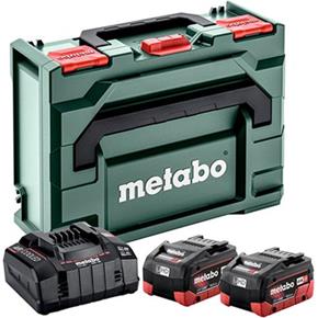 Metabo 18V 10Ah LiHD Battery Set with ASC 145 Fast Charger &amp; MetaBox