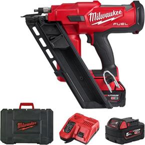 Milwaukee M18FFN 18V Brushless Framing Nailer (2x 5Ah)