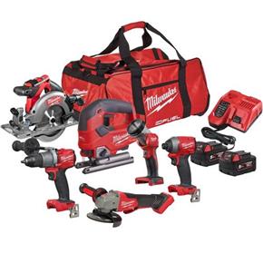 Milwaukee M18FPP6J2 6pc 18V Heavy-duty Kit (3x 5Ah)