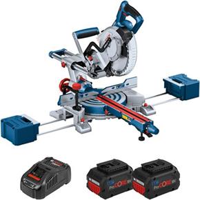 Bosch GCM18V-216D 18V BITURBO Dual-bevel Mitre Saw (2x 8Ah ProCore)