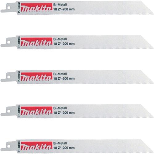 Makita 200mm Metal Sabre Saw Blades (5pk)