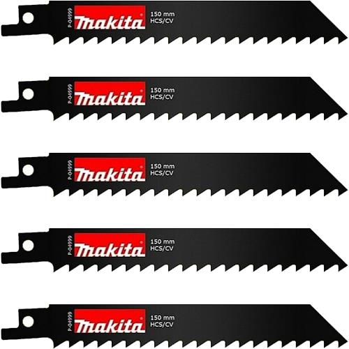 Makita 150mm Fast Coarse-cut Wood Sabre Saw Blades (5pk)