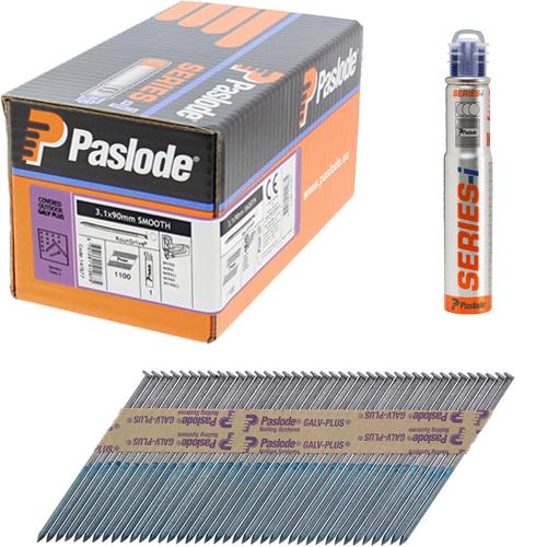Paslode 90mm Galv+ Smooth Framing Nails for IM360Ci (1100pk)