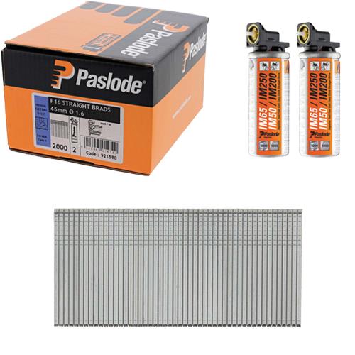 Paslode Straight Brads 45mm (Box 2000)