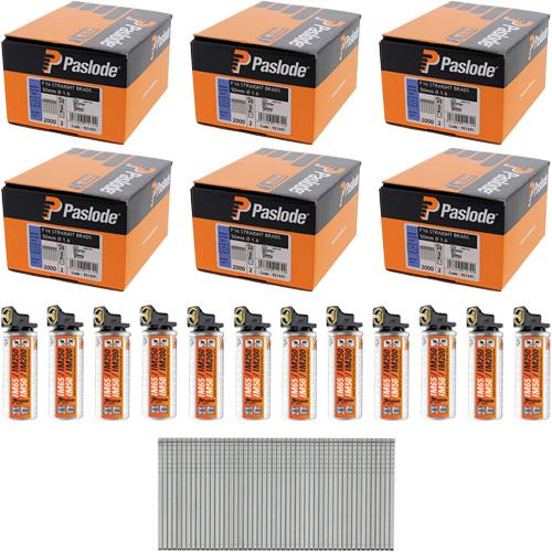 *6 PACK DEAL* Paslode 50mm Straight Brads (6x 2000pk)